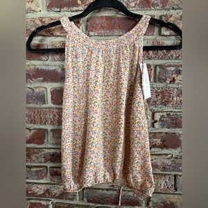 Sienna Sky NWT Floral Sleeveless Blouse XS Boho Peasant Top Spring